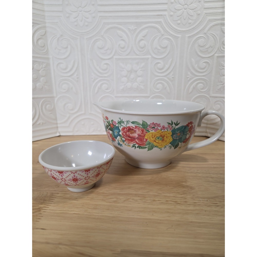 Pioneer Woman Melamine Fancy Flourish Batter And Prep Bowl No Lid